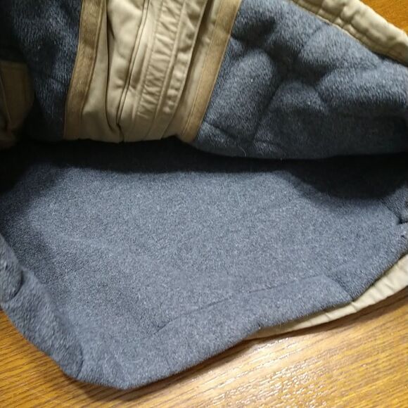 Eddie Bauer Canvas Jacket Fleece Lined Mens XL Tall Tan Workwear Chore Coat Work - Picture 14 of 16